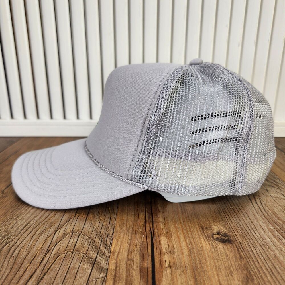 Seager SR Rope Trucker Hat Gray Mesh Snapback "Not My First Rodeo" Ranch Water - Picture 6 of 10